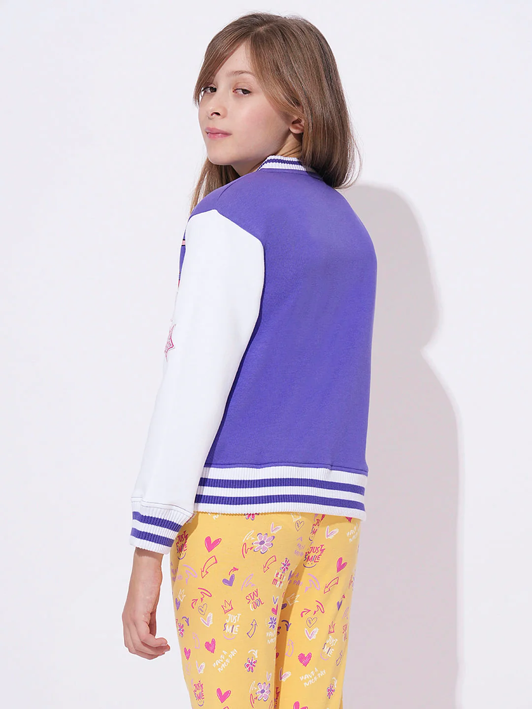 Girls Purple Chesha Grafitti Sweat - Image 3