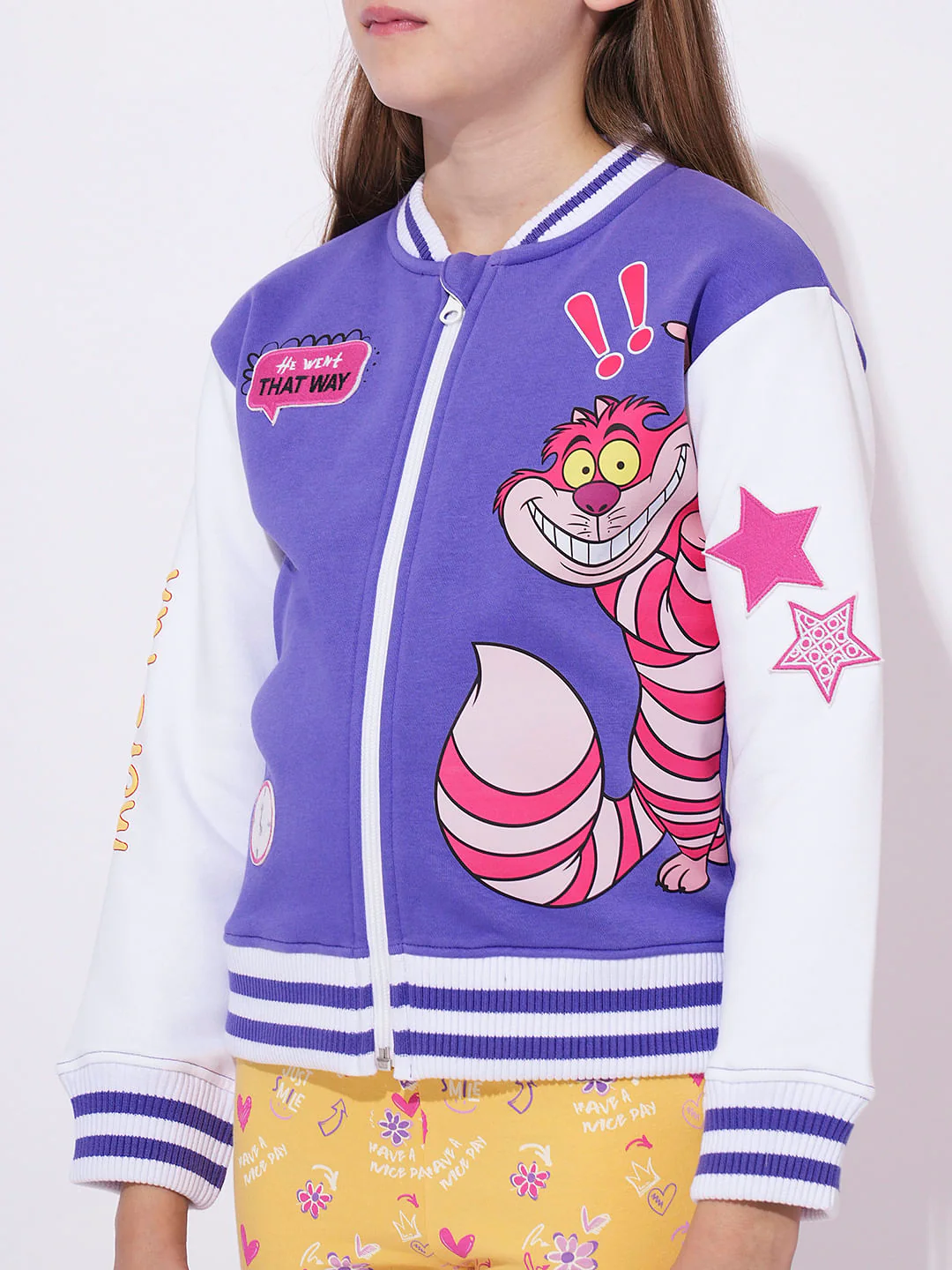 Girls Purple Chesha Grafitti Sweat - Image 4