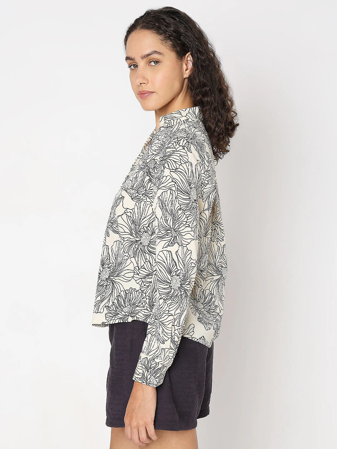 Cream Printed Shirt - Image 3