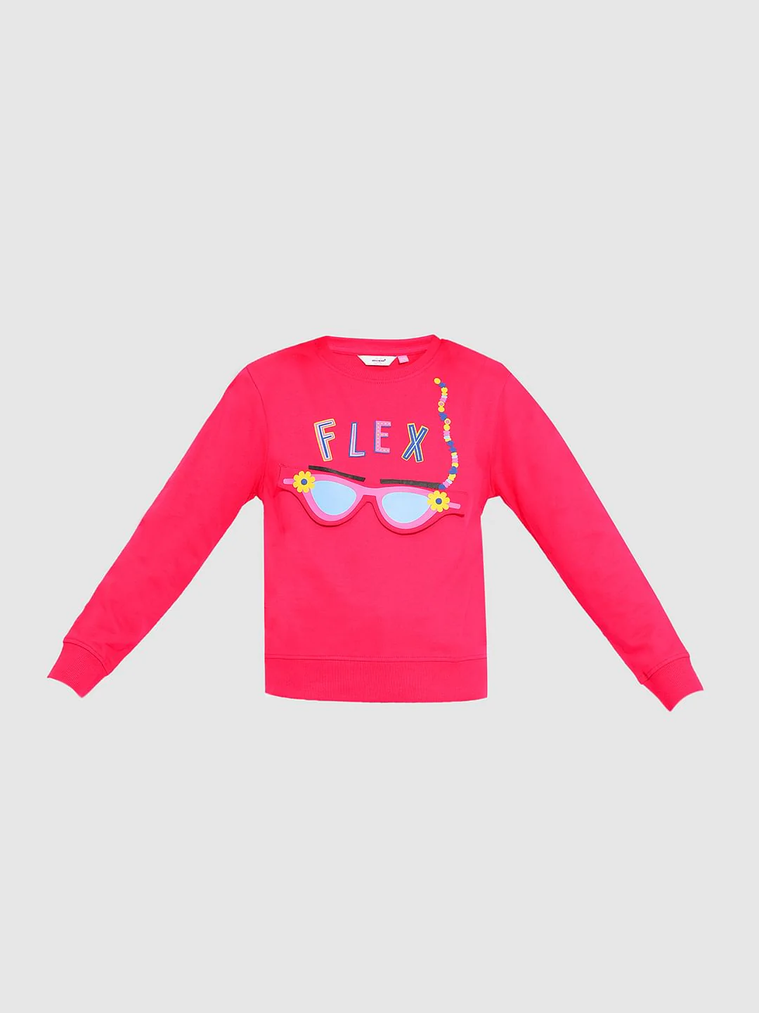 Girls Pink Graphic Print Sweatshirt - Image 6
