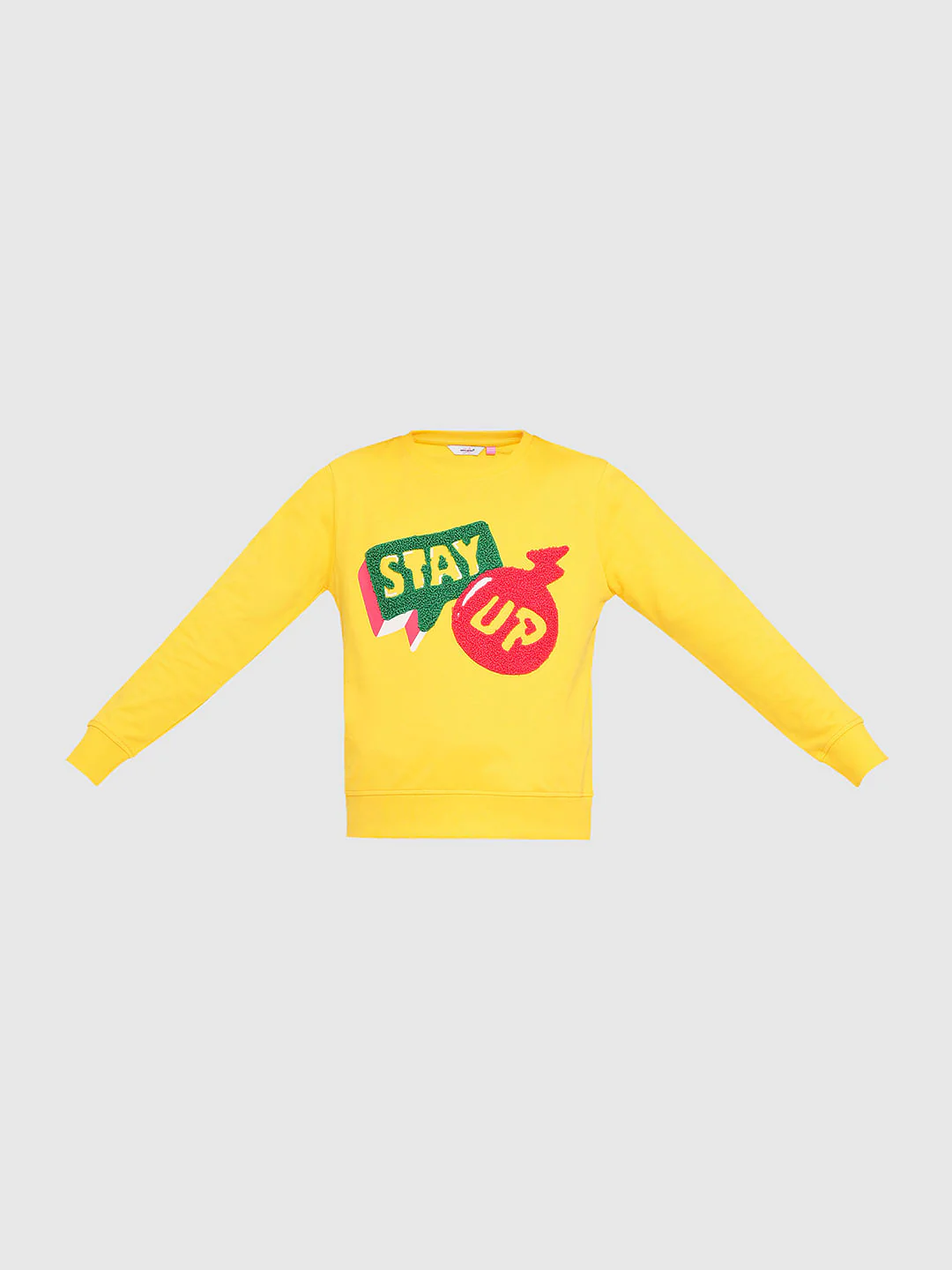 Girls Yellow Printed Co-Ord Set Sweatshirt - Image 6