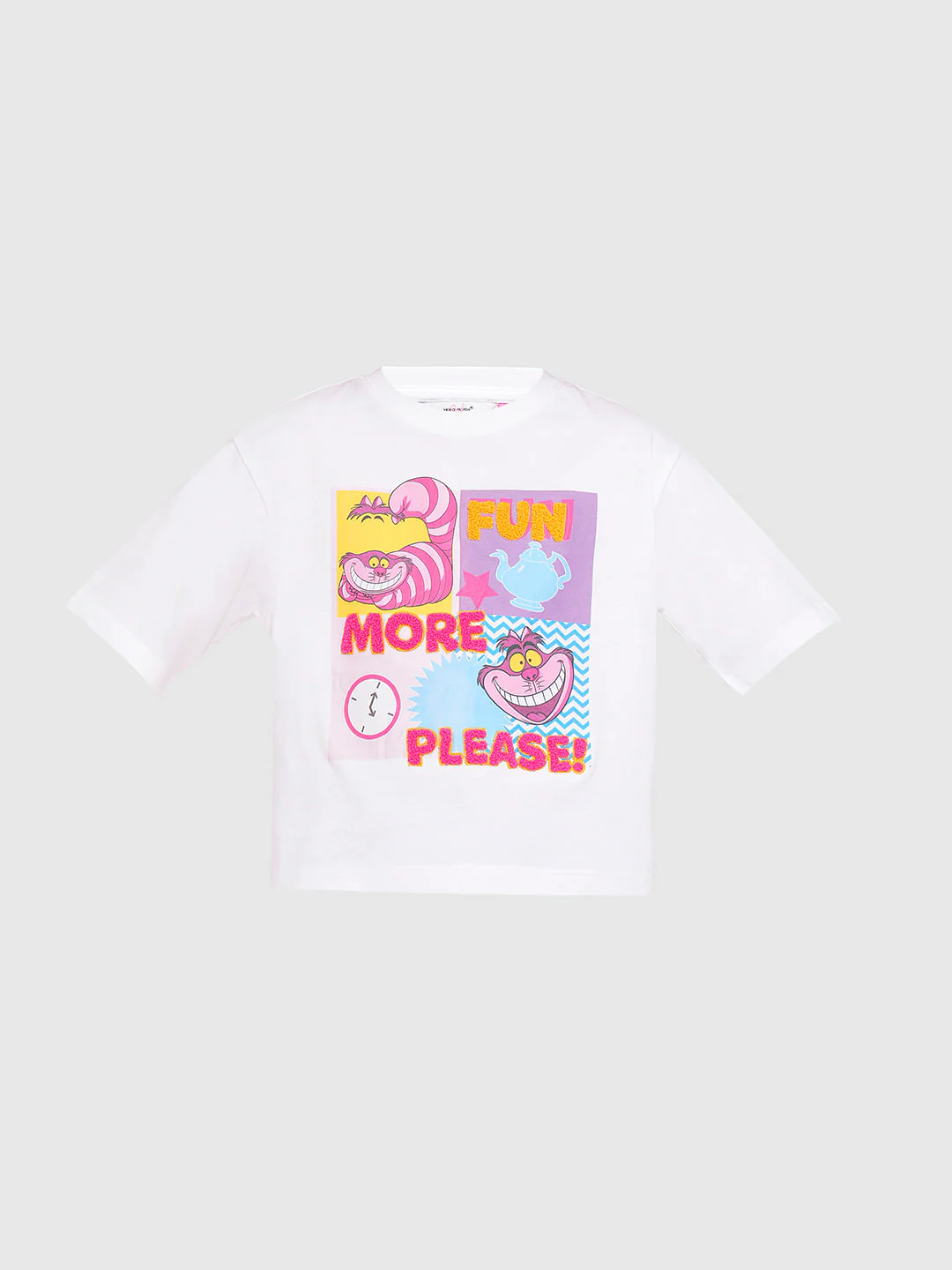 Girls White Cheshire Cat T-Shirt - Image 6