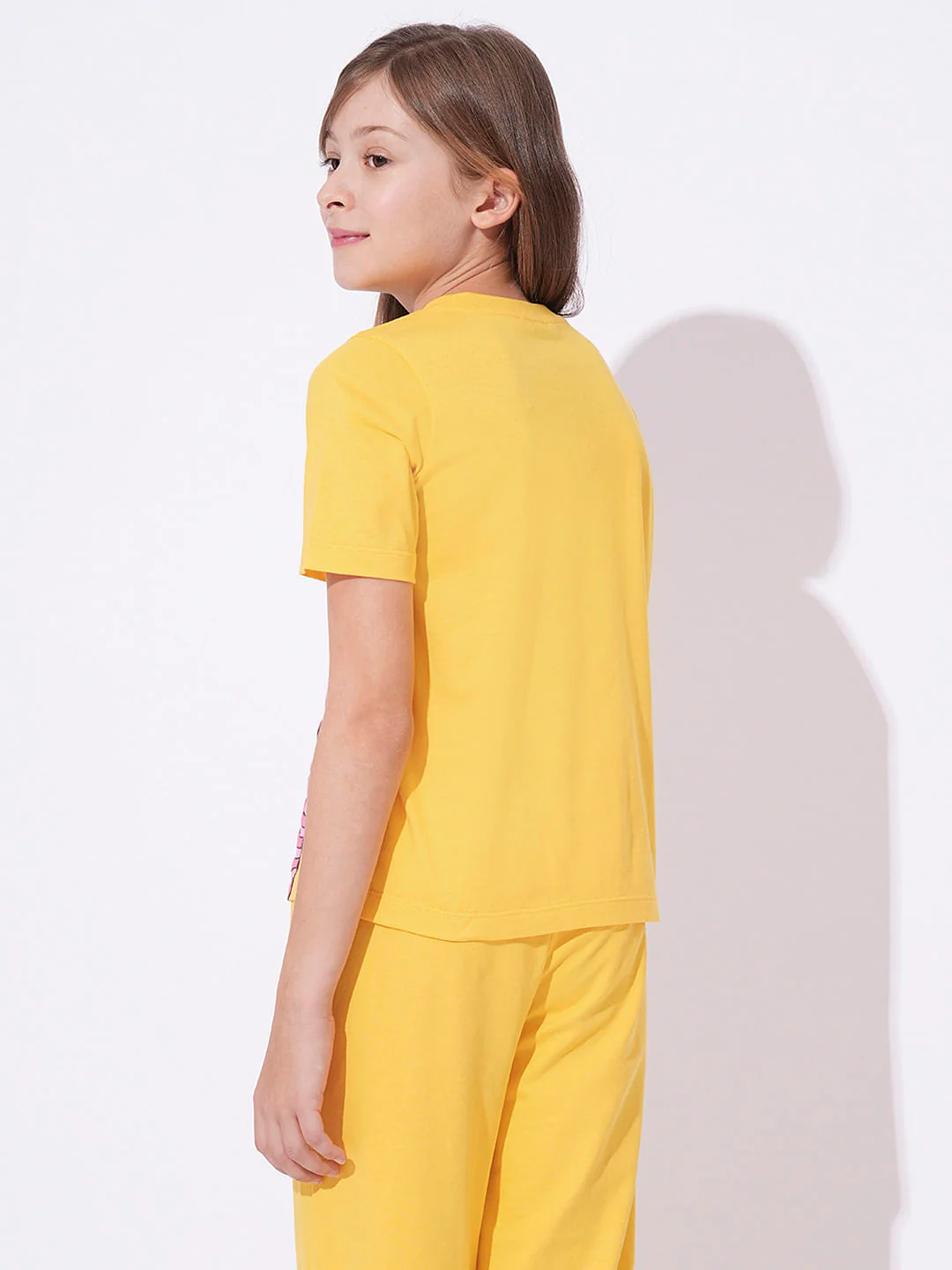 Girls Yellow Cheshire Cat T-Shirt - Image 3