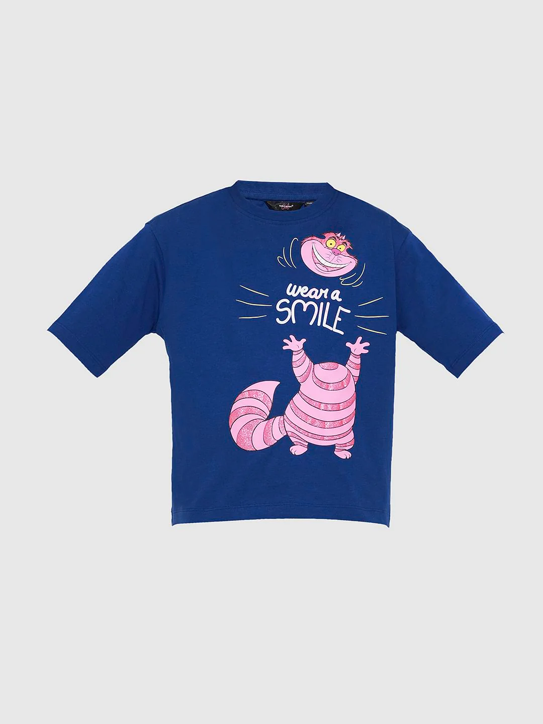 Girls Blue Cheshire Cat T-Shirt - Image 6