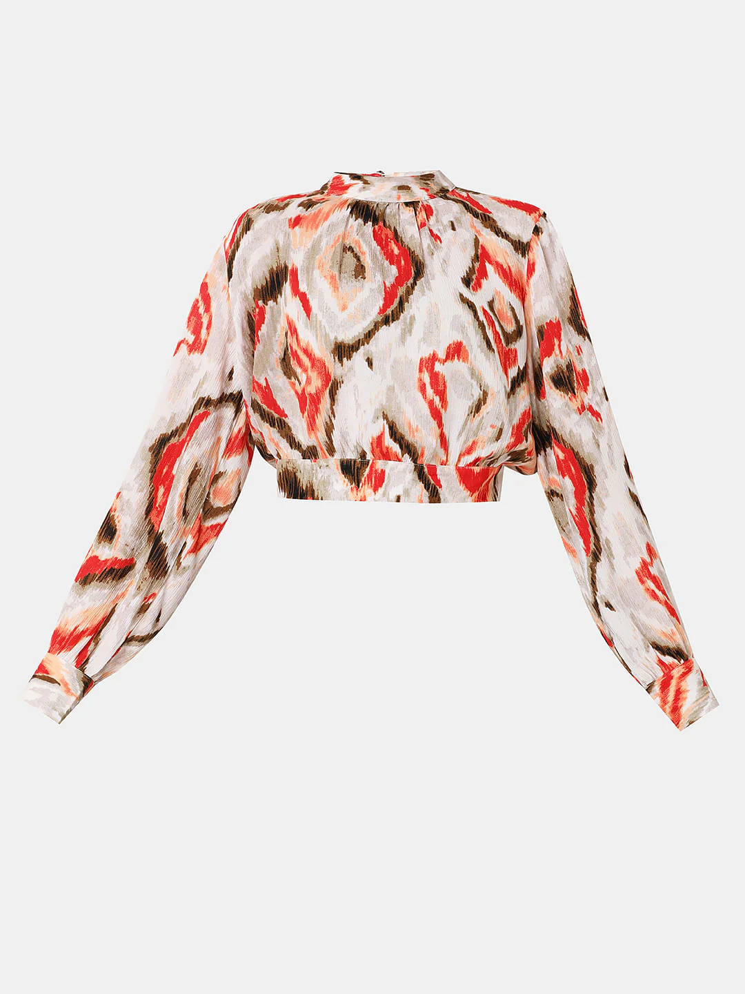 Beige Abstract Print Top - Image 7