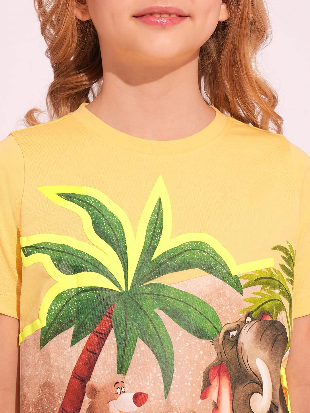 X Jungle Book Yellow Printed Cotton T-Shirt - Image 4
