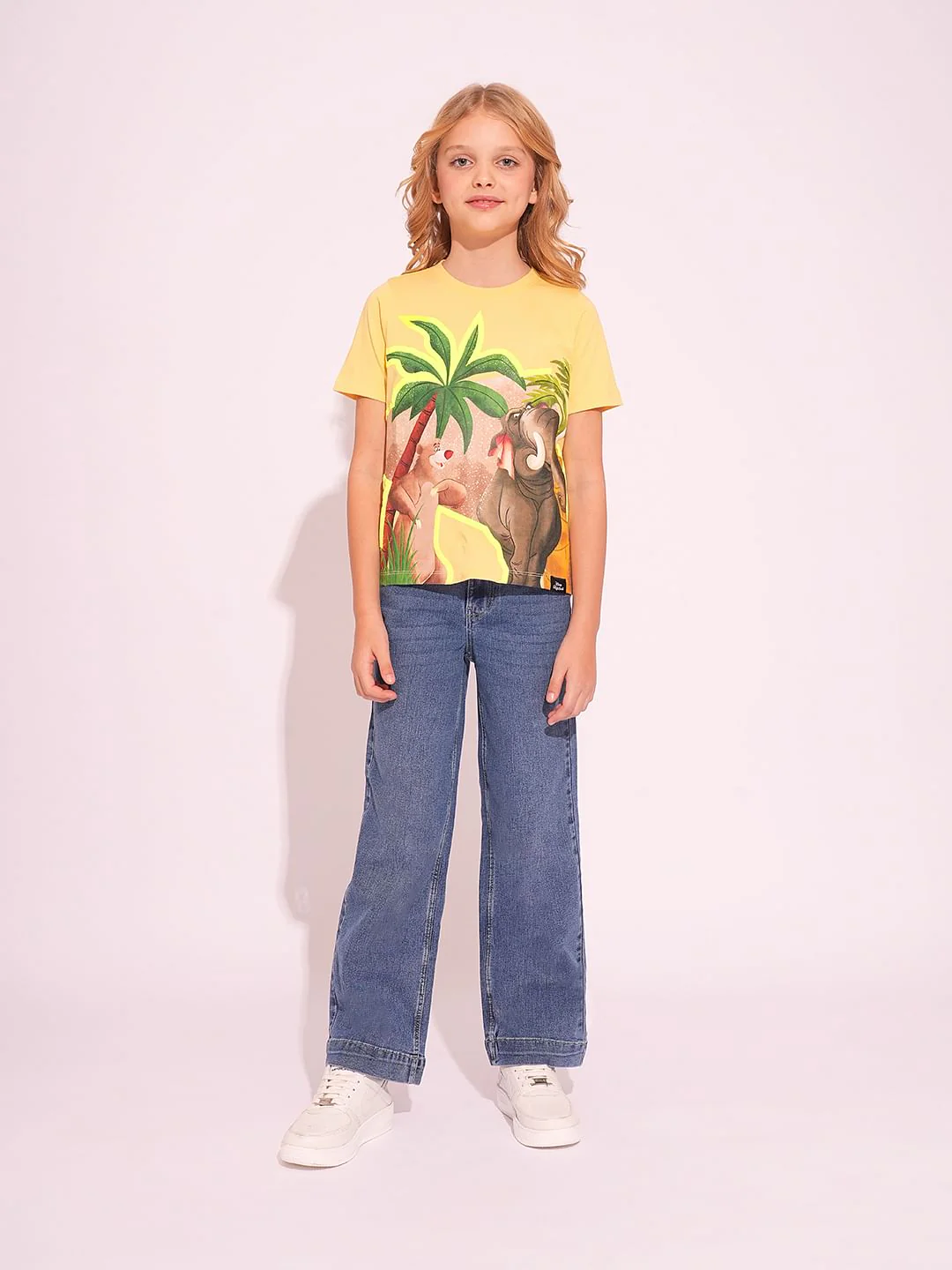 X Jungle Book Yellow Printed Cotton T-Shirt - Image 5