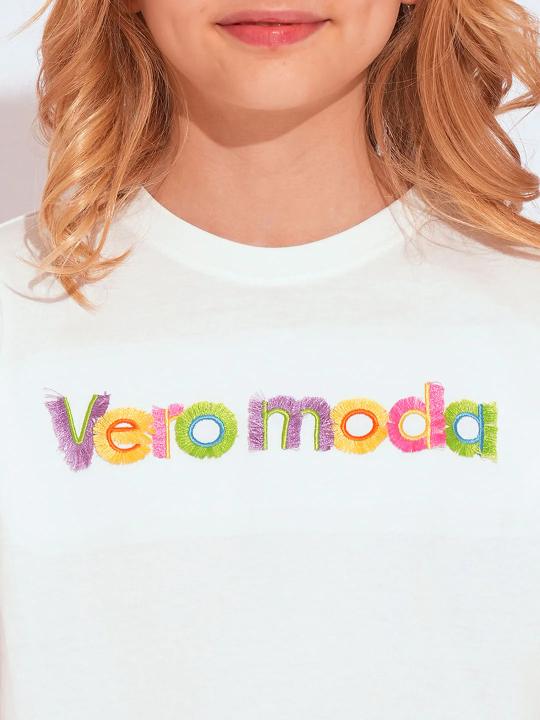 Girls White Logo Print T-Shirt - Image 4