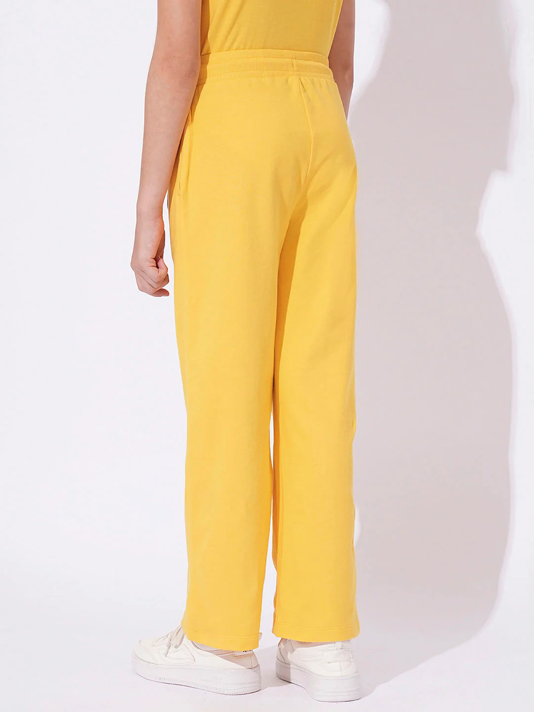 Girls Yellow Cheshire Cat Co-Ord Set Sweatpants - Image 3
