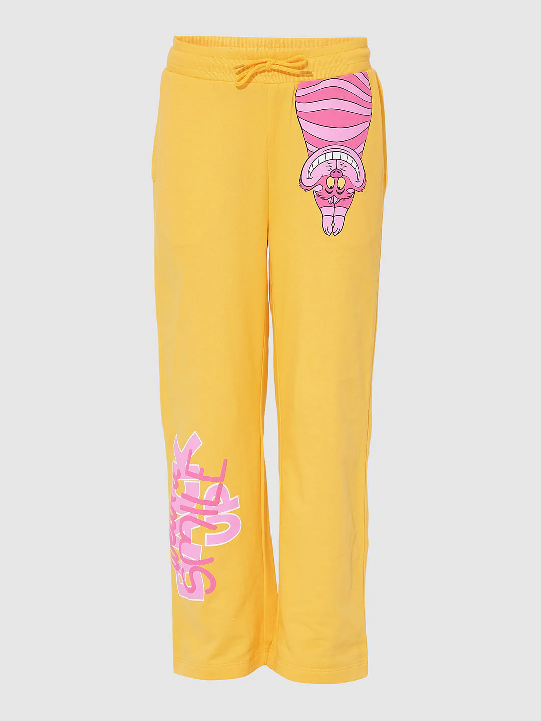 Girls Yellow Cheshire Cat Co-Ord Set Sweatpants - Image 5