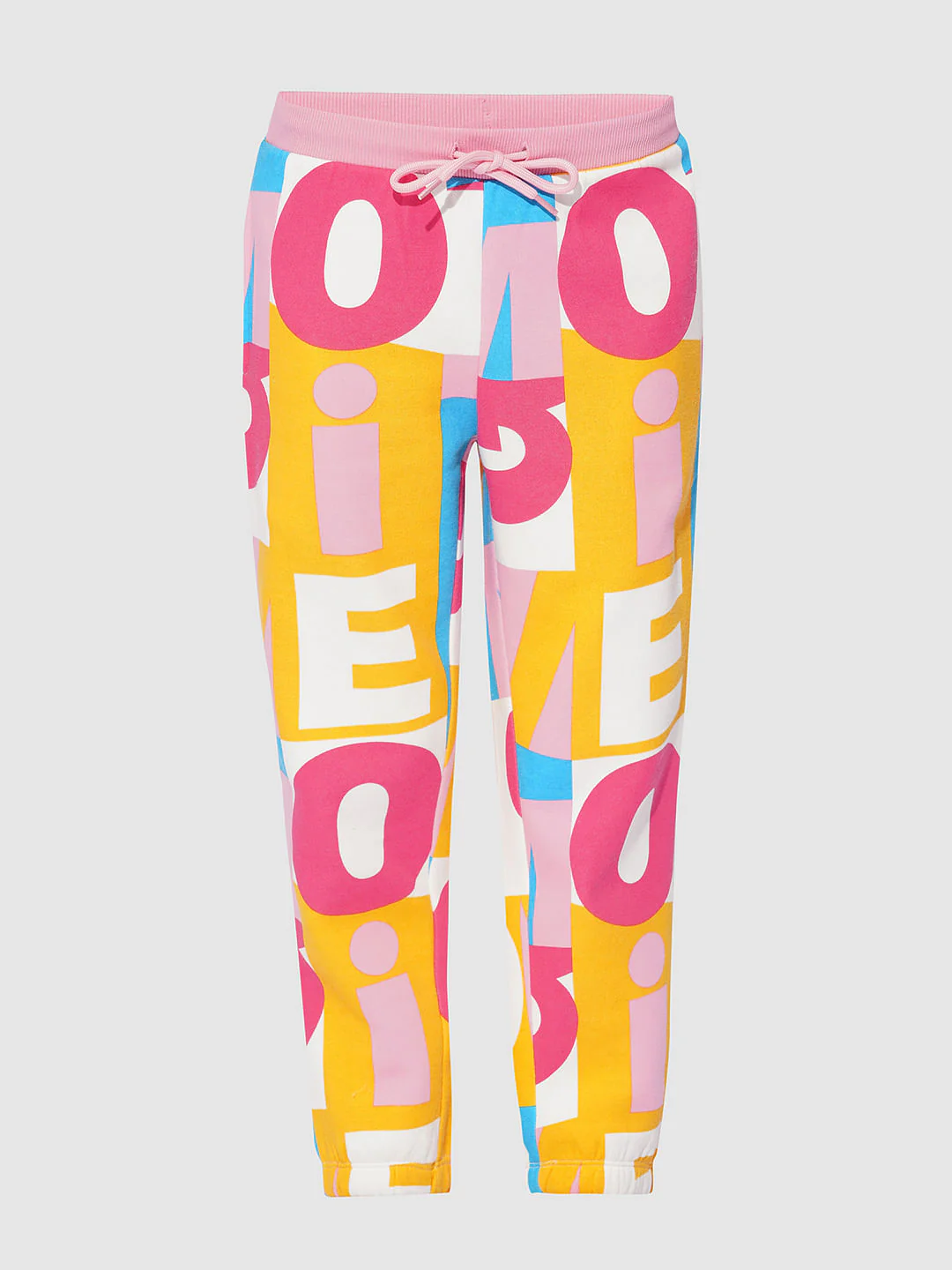 Girls White Printed Co-Ord Set Joggers - Image 5