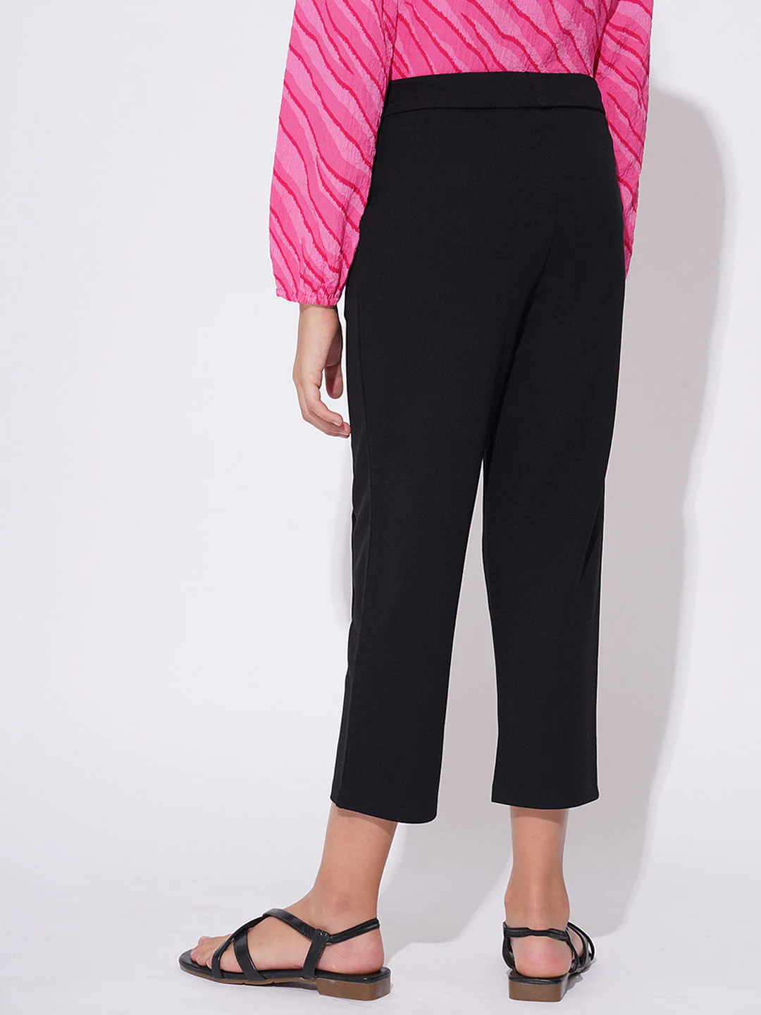 Girls Black Casual Pants - Image 3