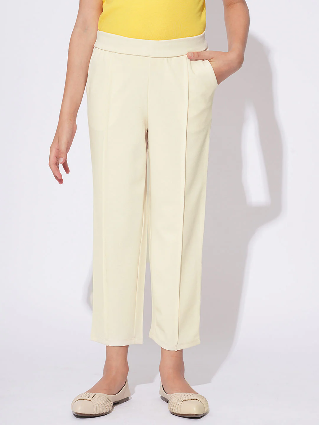 Girls Off-White Casual Pants - Image 2