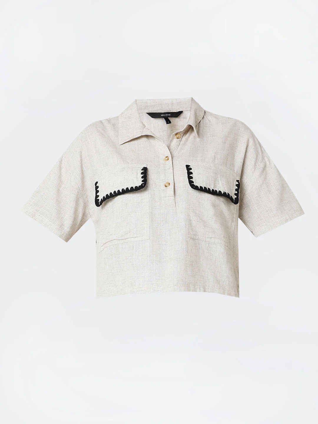 Ivory White Woven Co-Ord Set Shirt - Image 7