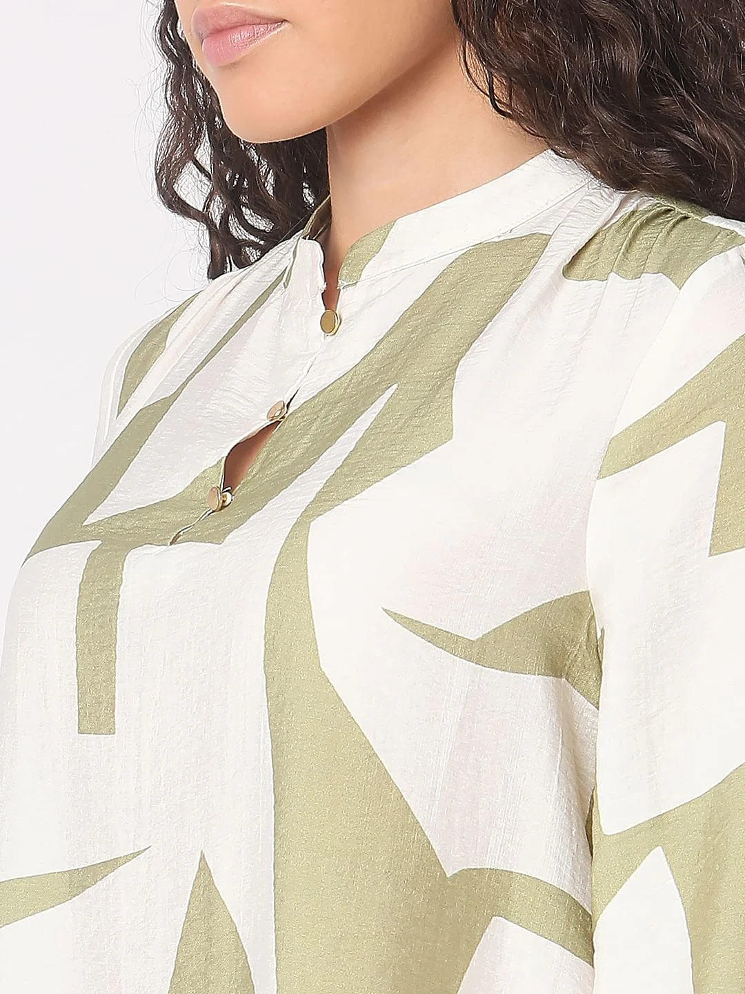 Beige Abstract Print Shift Dress - Image 8