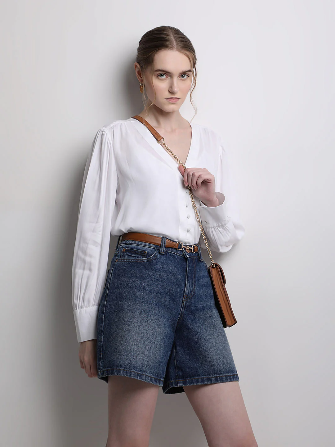 White V-Neck Shirt