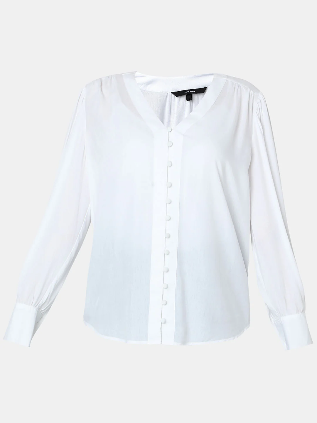 White V-Neck Shirt - Image 7