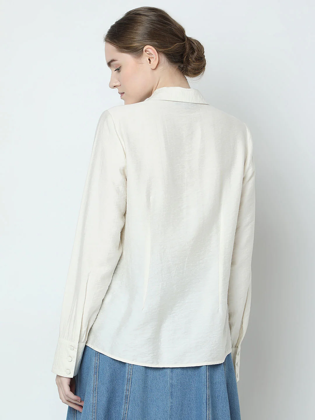 Cream Full Sleeves Shirt - Image 4