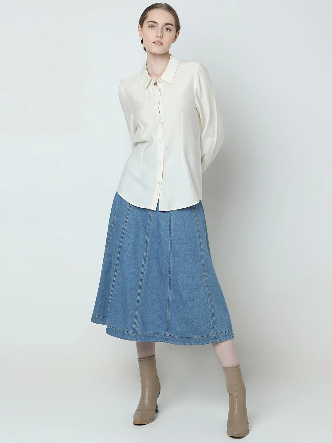 Cream Full Sleeves Shirt - Image 5