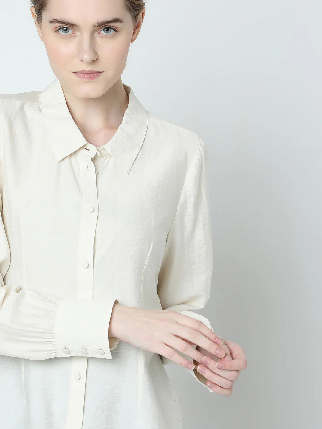 Cream Full Sleeves Shirt - Image 6