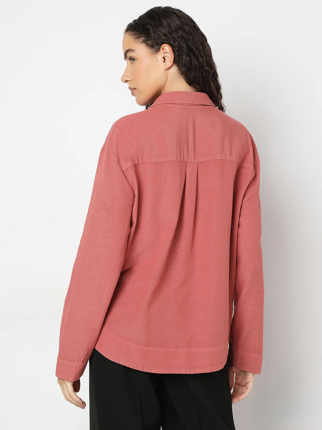 Pink Embroidered Pocket Shirt - Image 4