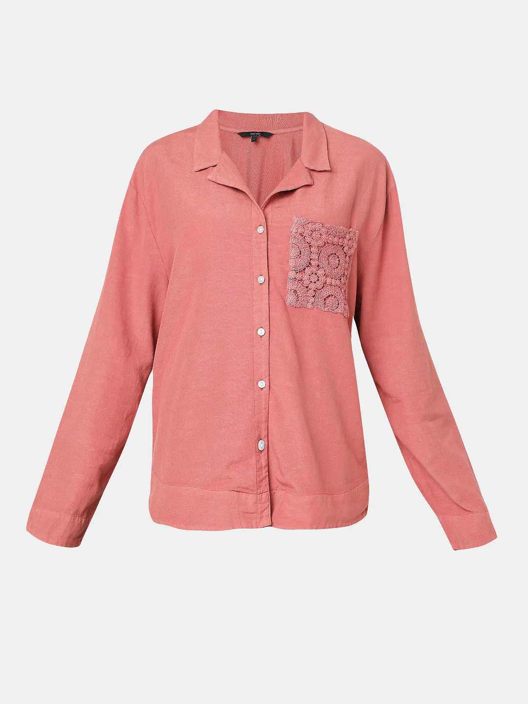 Pink Embroidered Pocket Shirt - Image 7