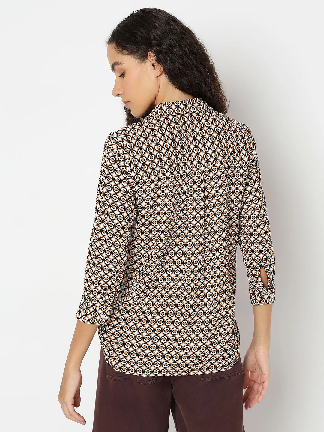 Beige Printed Top - Image 4