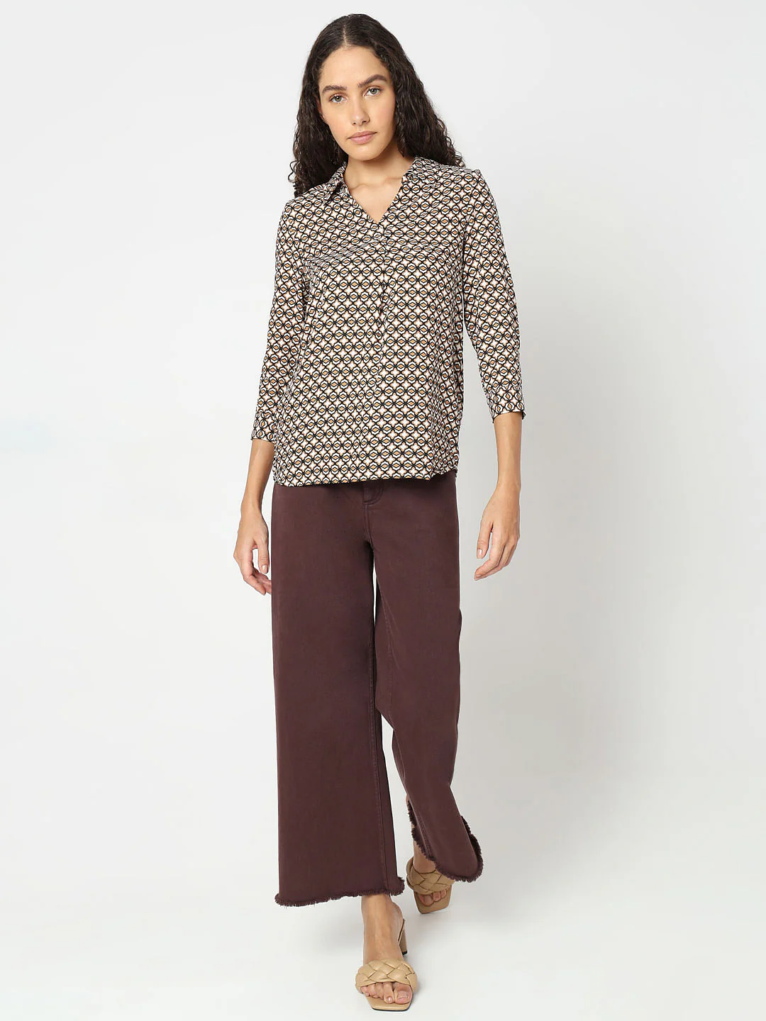 Beige Printed Top - Image 5