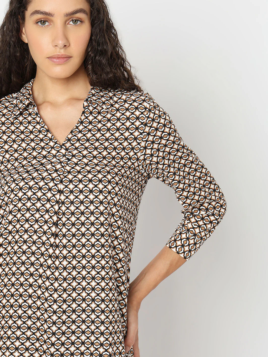 Beige Printed Top - Image 6