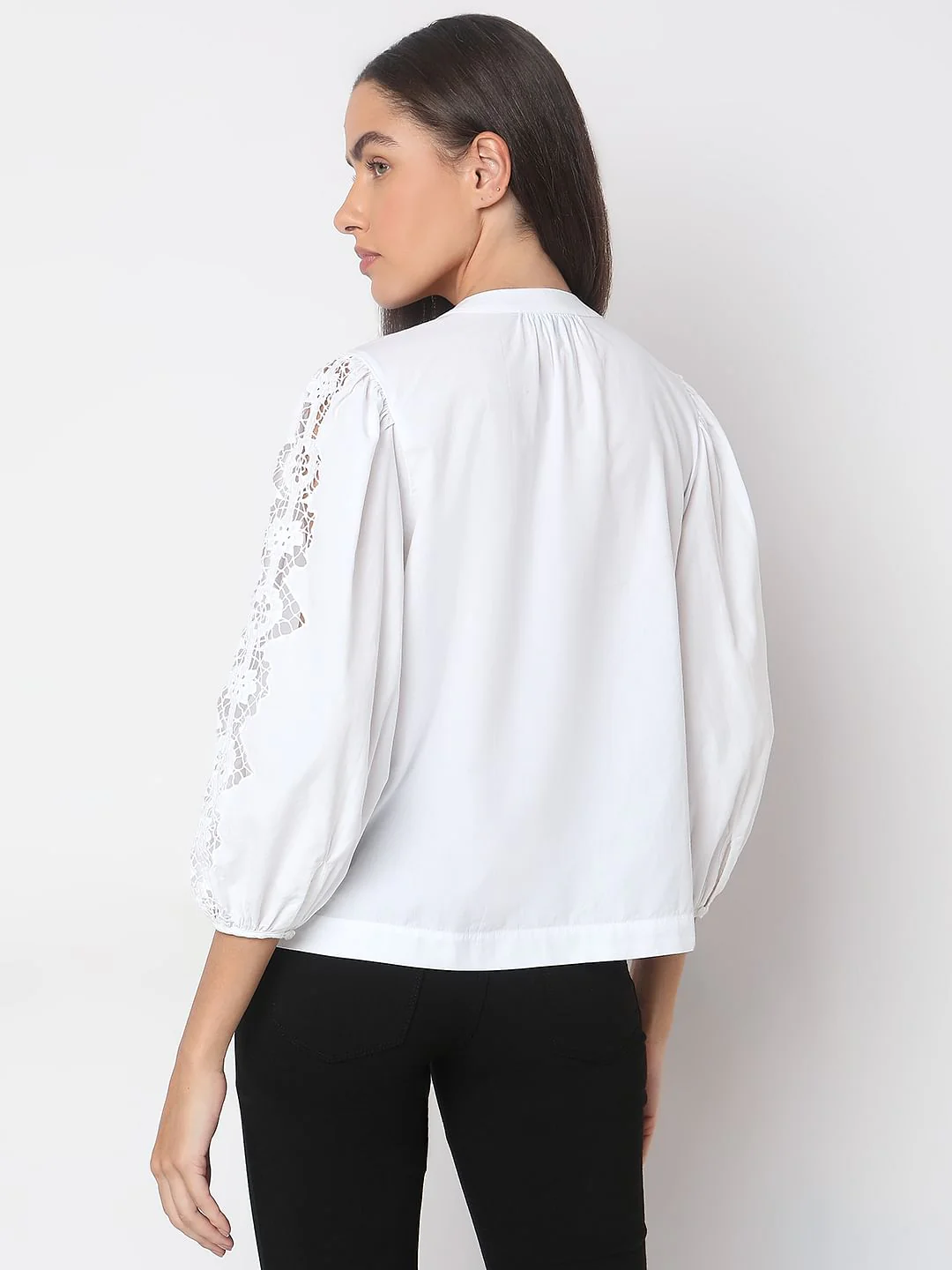 White V-Neck Top - Image 4