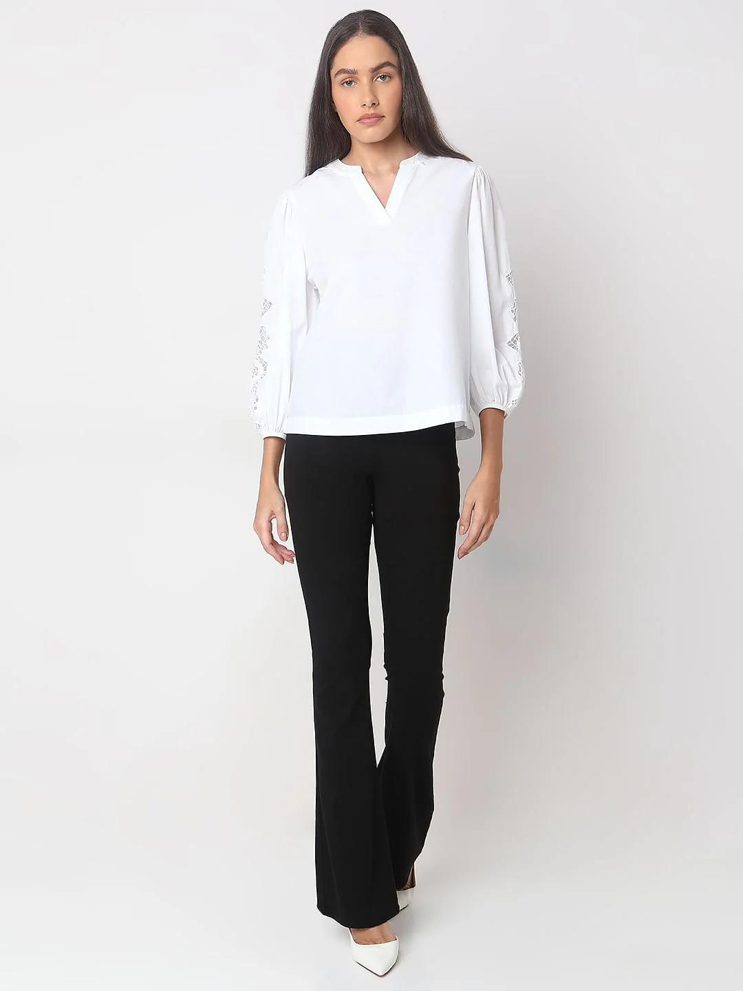 White V-Neck Top - Image 5