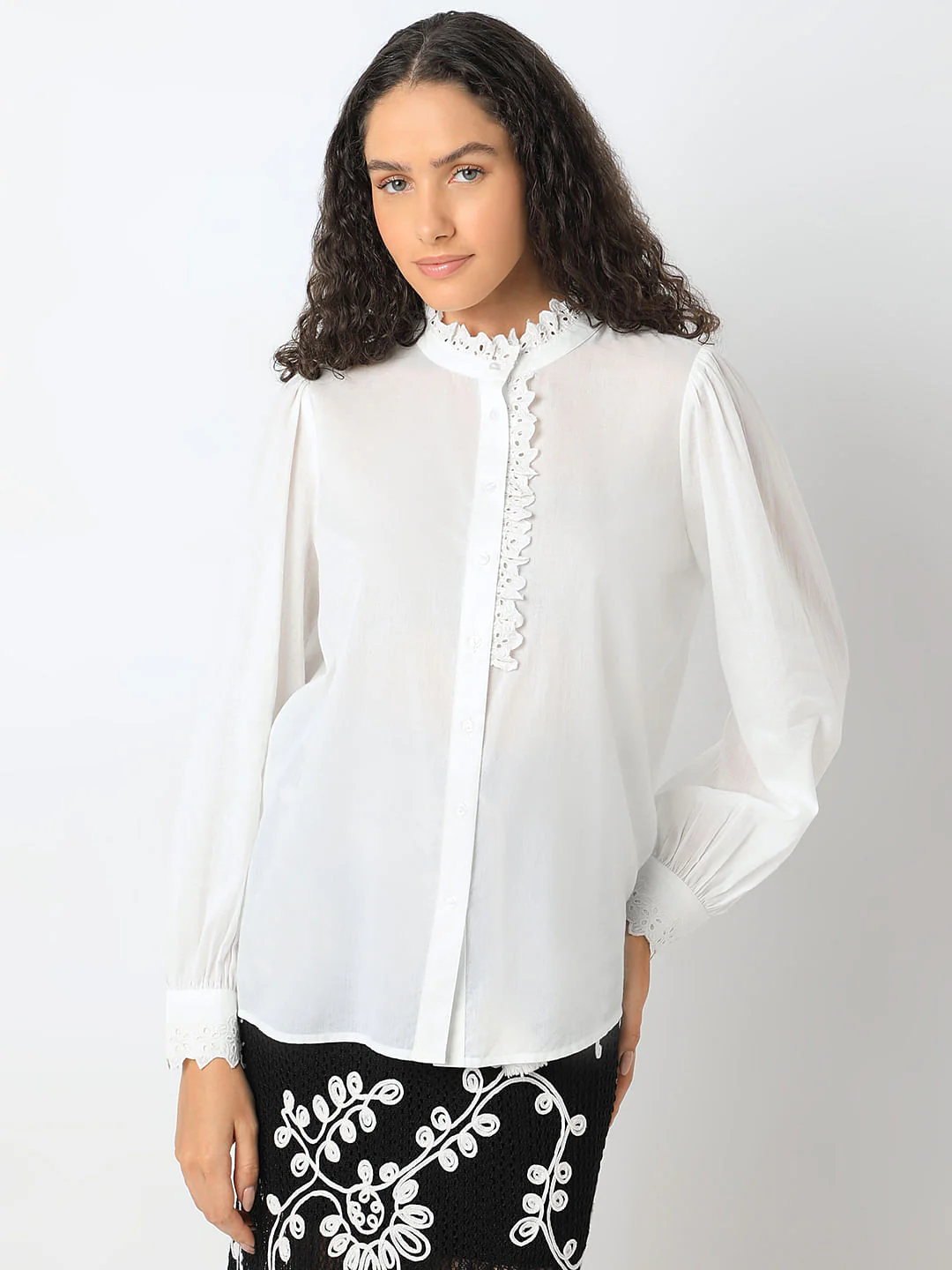 White Full Sleeves Top - Image 2