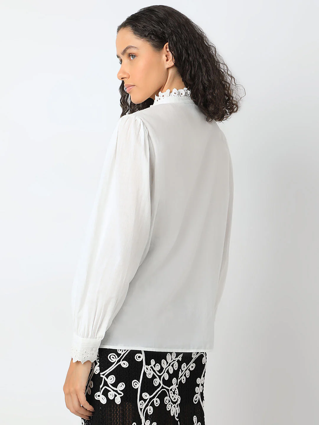 White Full Sleeves Top - Image 4