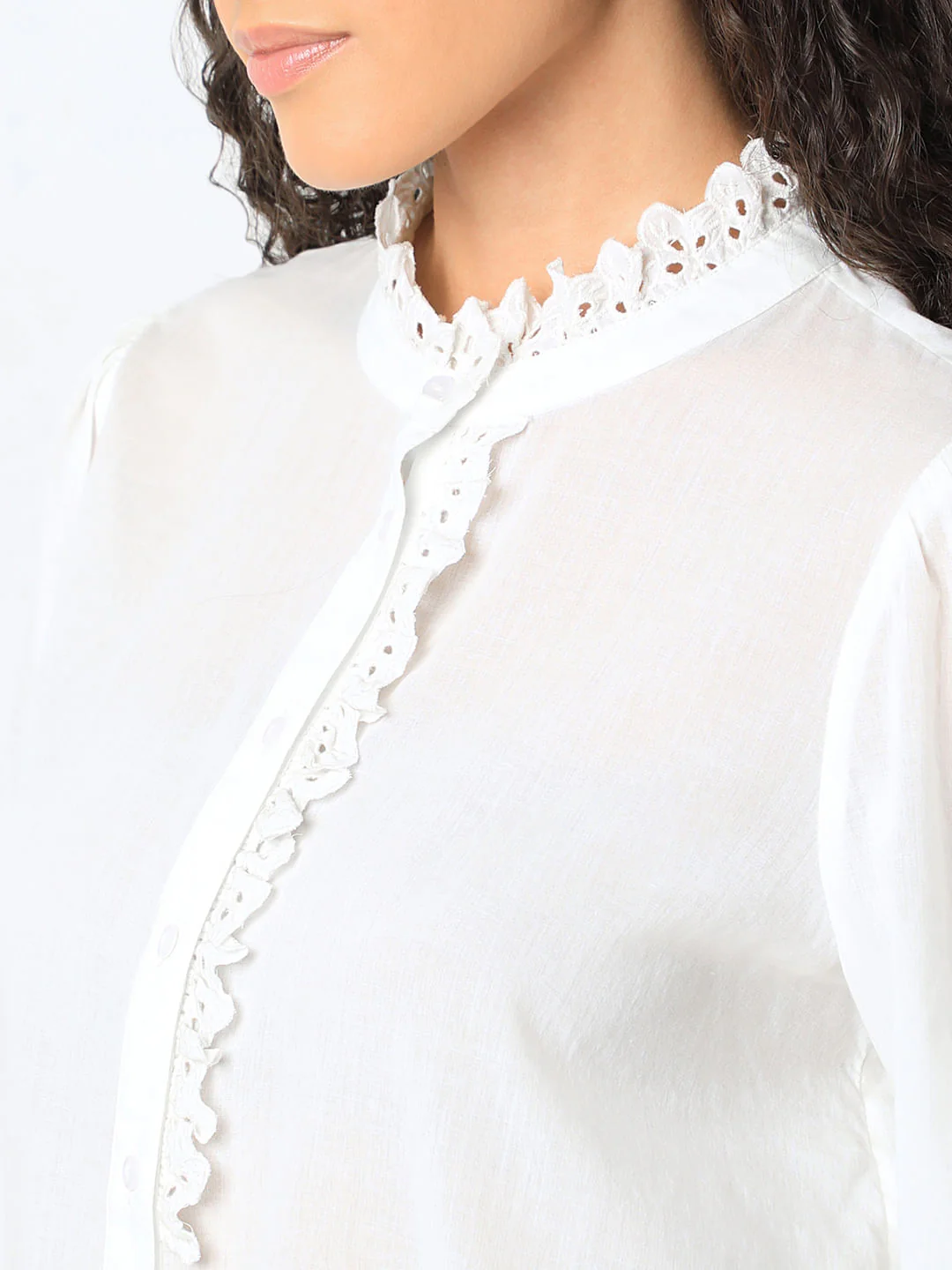White Full Sleeves Top - Image 8