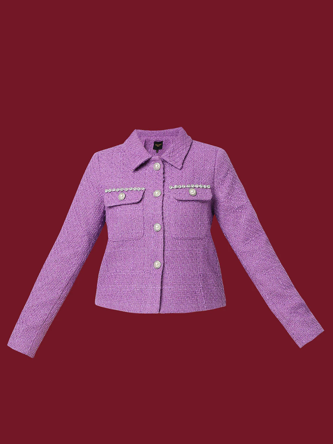 Marquee Purple Tweed Co-Ord Set Jacket - Image 7