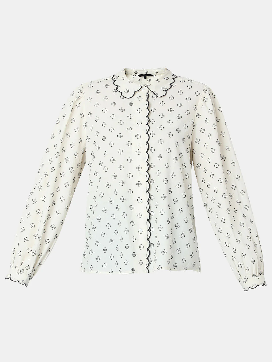 Beige Printed Shirt - Image 7