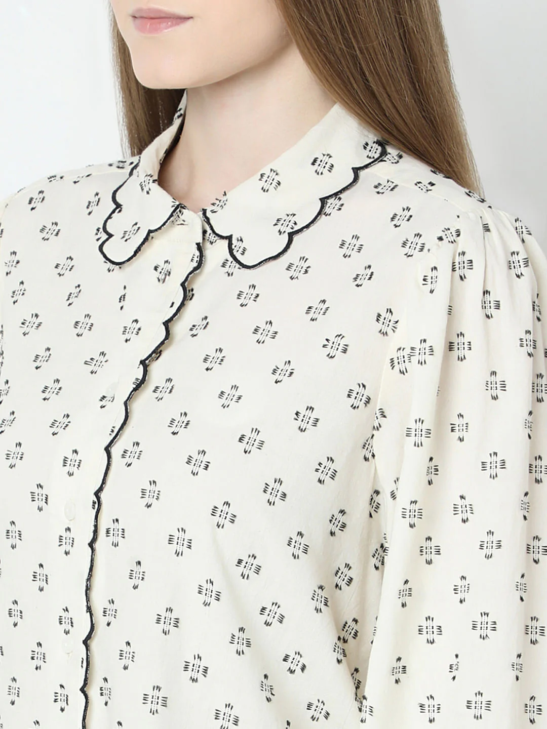 Beige Printed Shirt - Image 8