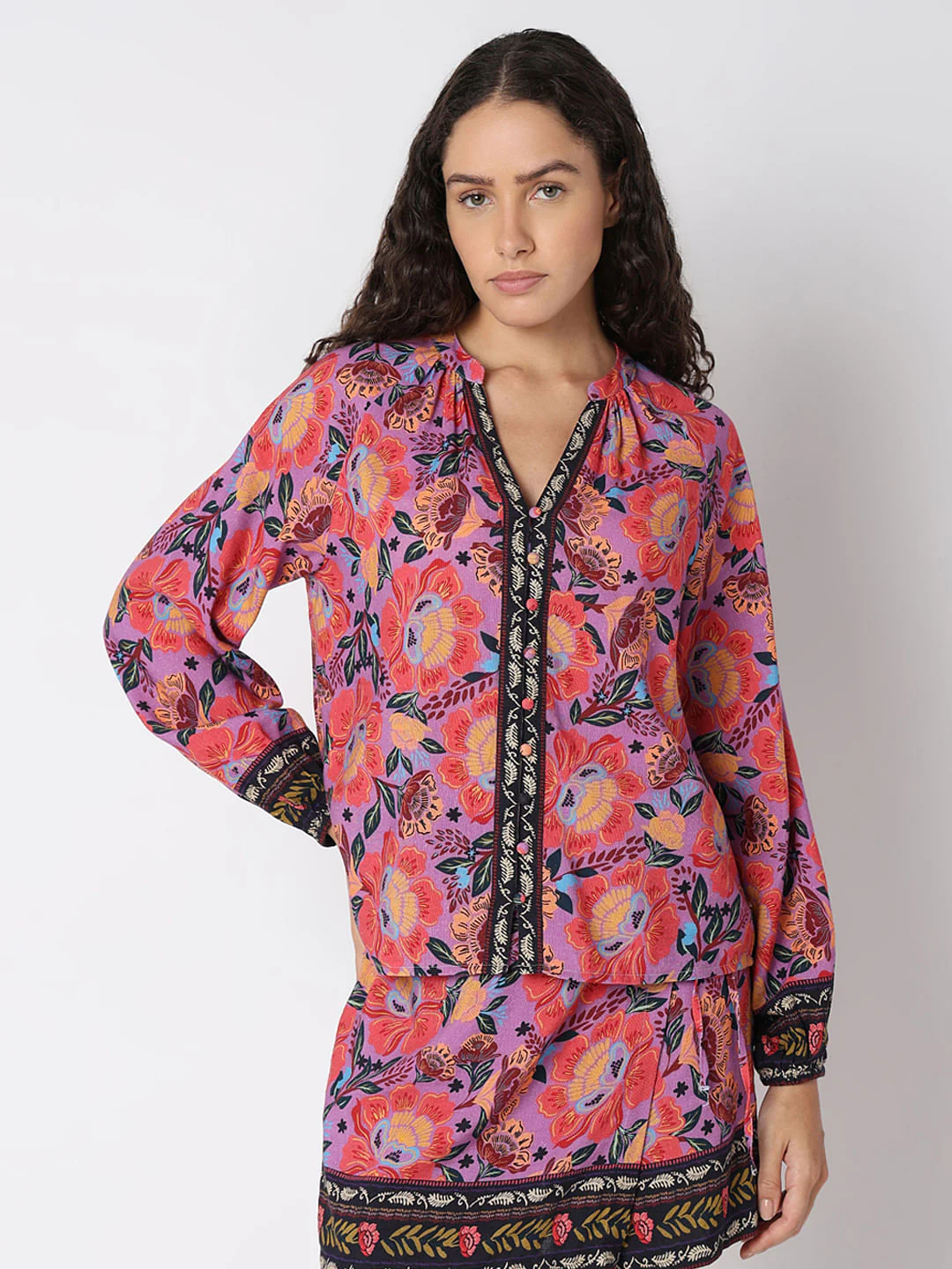 Multi-Colour Printed Co-Ord Set Shirt - Image 2