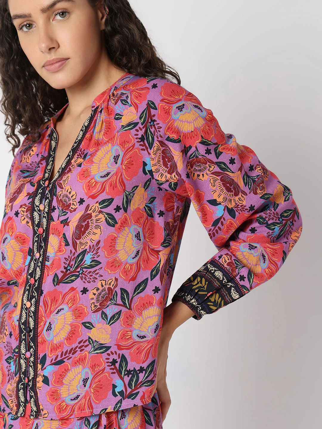 Multi-Colour Printed Co-Ord Set Shirt - Image 6