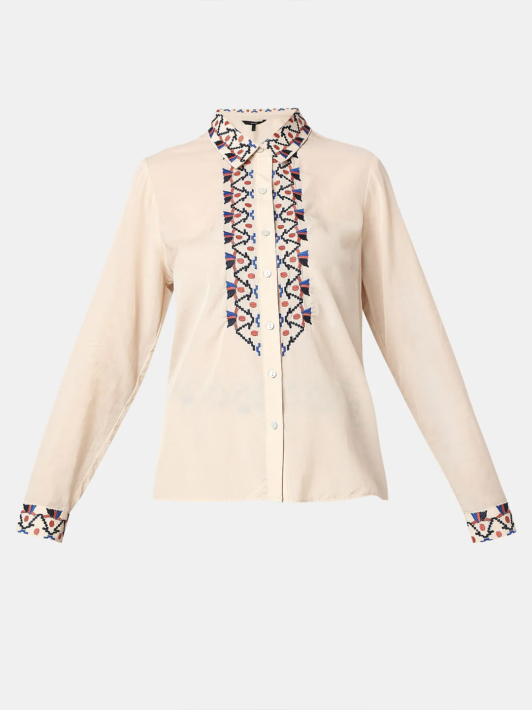Beige Printed Co-Ord Set Shirt - Image 7