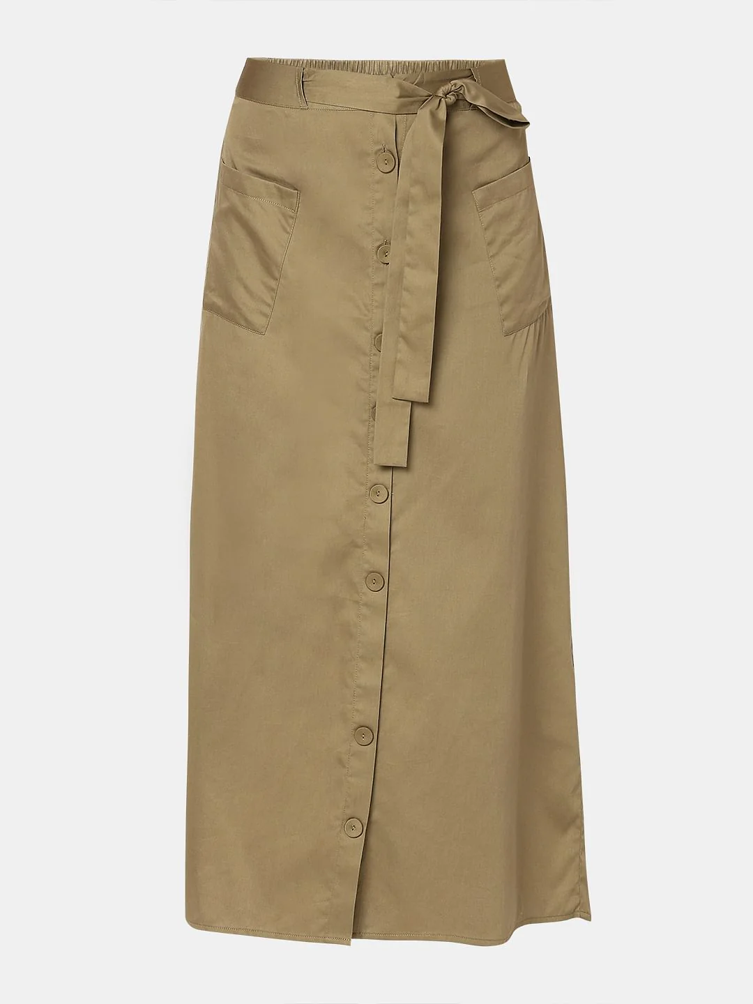 Green High Rise Midi Skirt - Image 7