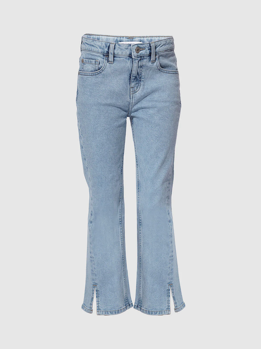 Girls Light Blue High Rise Bootcut Jeans - Image 5