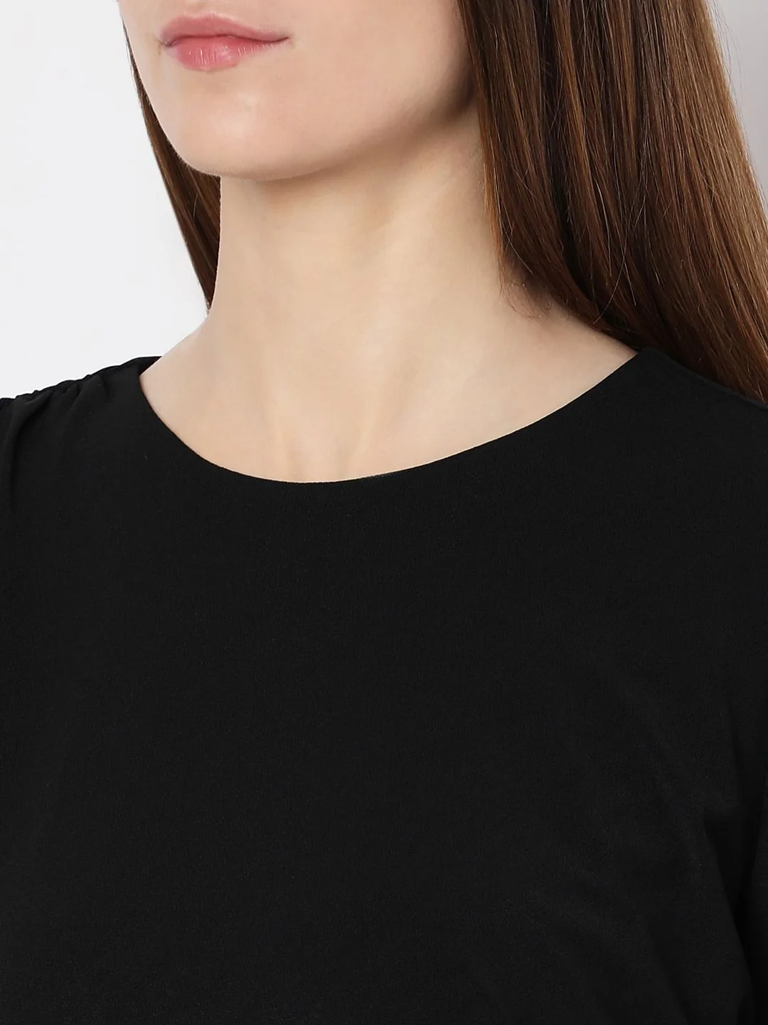 Black Full Sleeves Mini Dress - Image 8