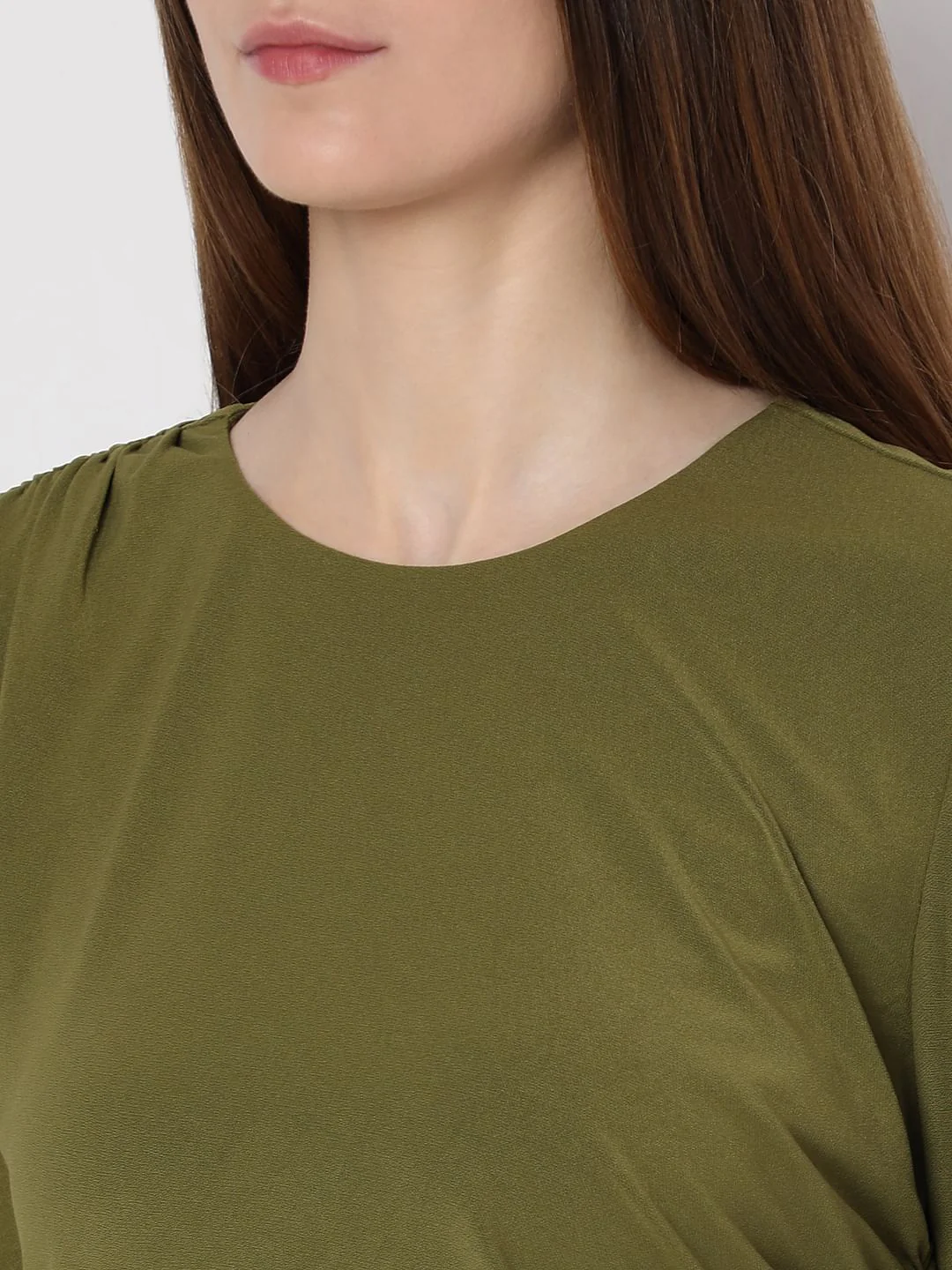 Olive Full Sleeves Mini Dress - Image 8
