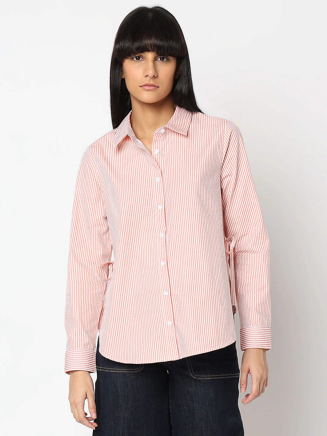 Pink Striped Cotton Shirt - Image 2