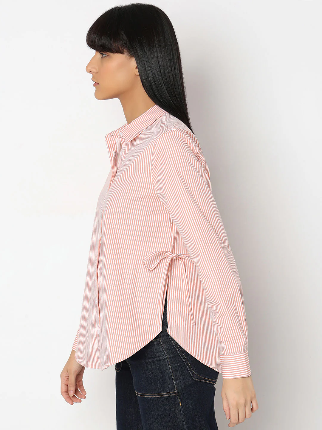 Pink Striped Cotton Shirt - Image 3