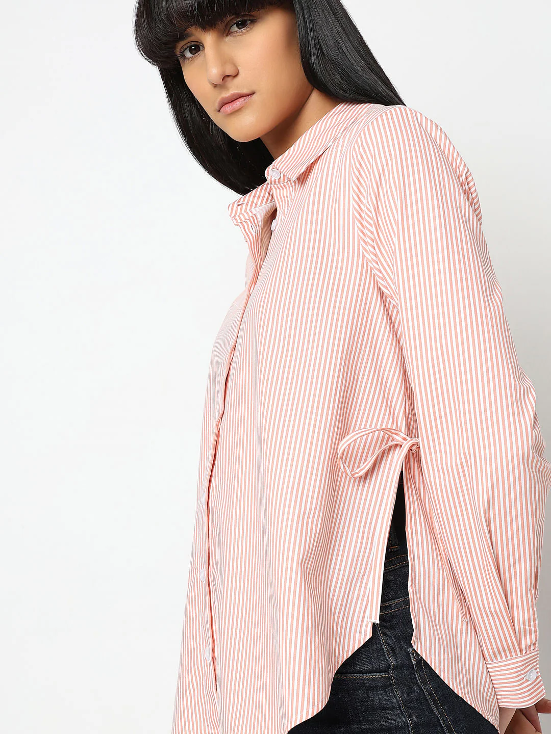 Pink Striped Cotton Shirt - Image 6