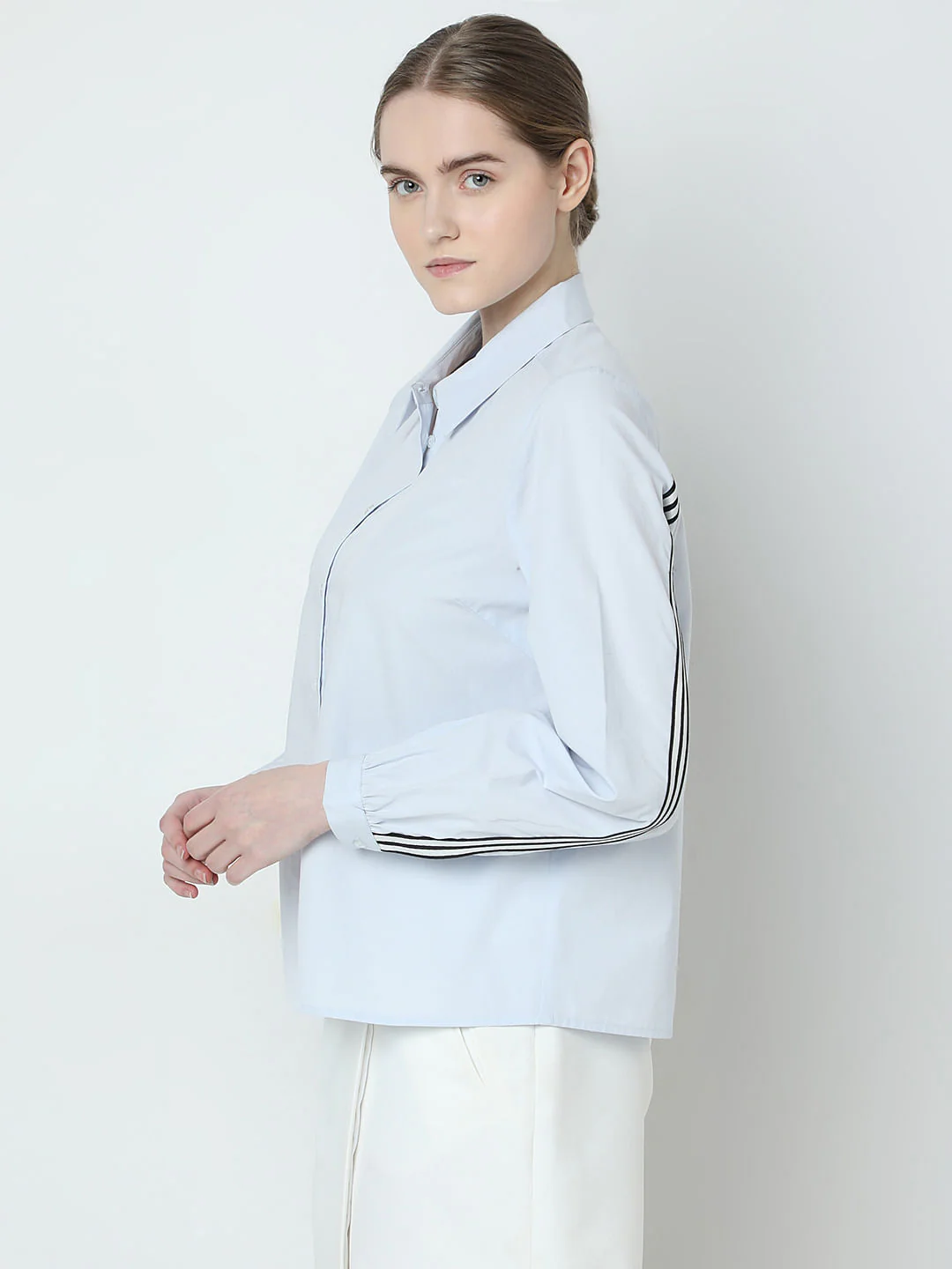Sky Blue Cotton Shirt - Image 3