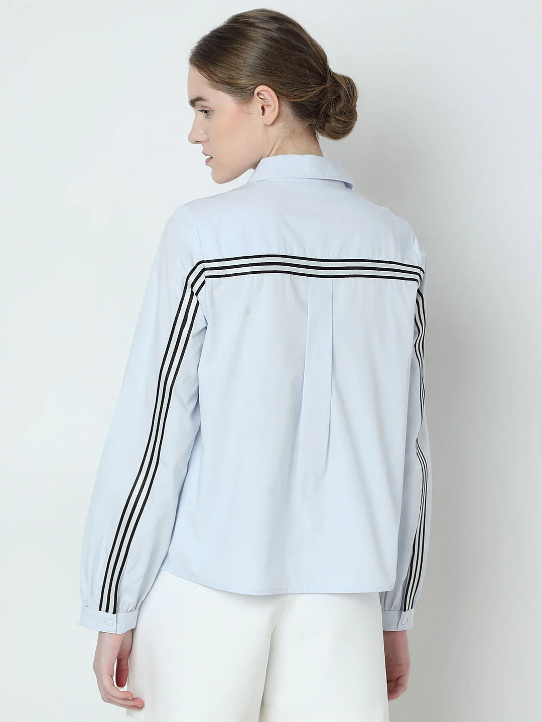 Sky Blue Cotton Shirt - Image 4