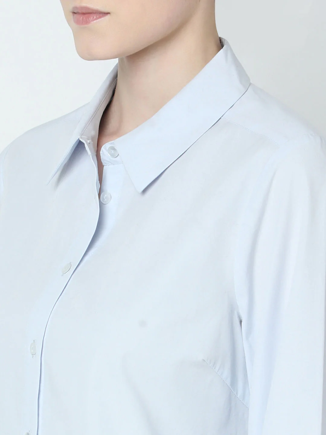 Sky Blue Cotton Shirt - Image 7